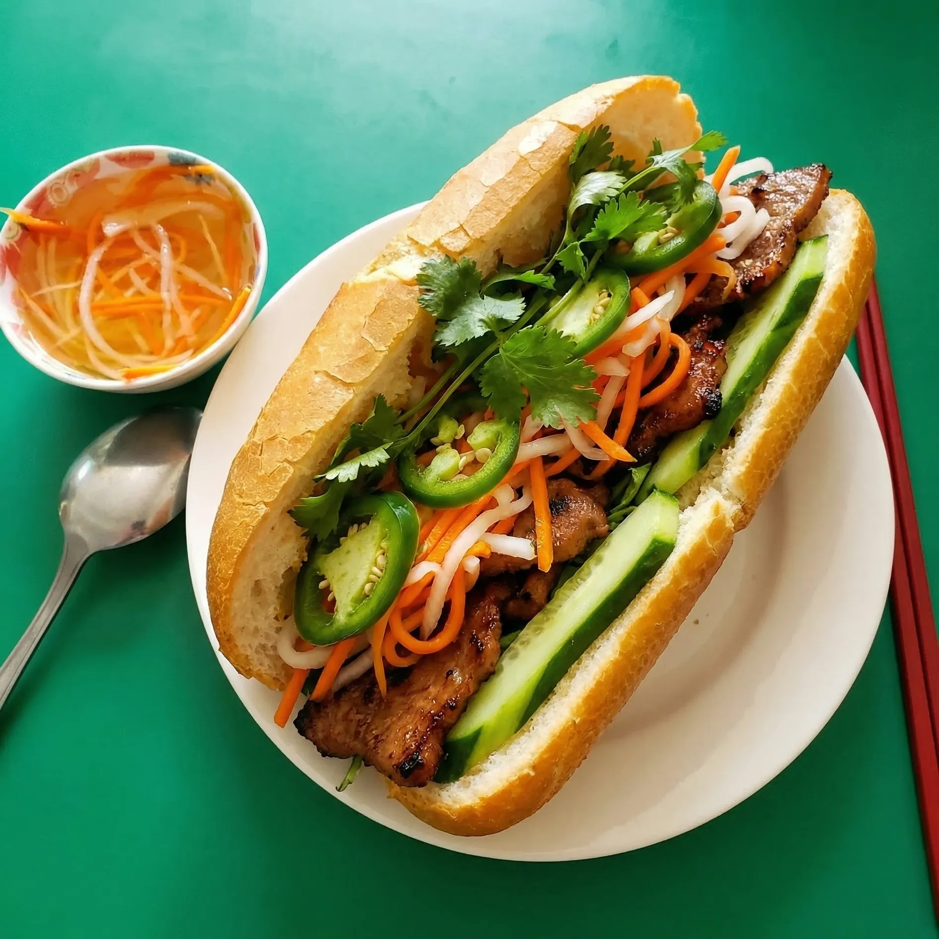 Bánh mì Vietnamese sandwich at Kim Thanh Restaurant Winnipeg